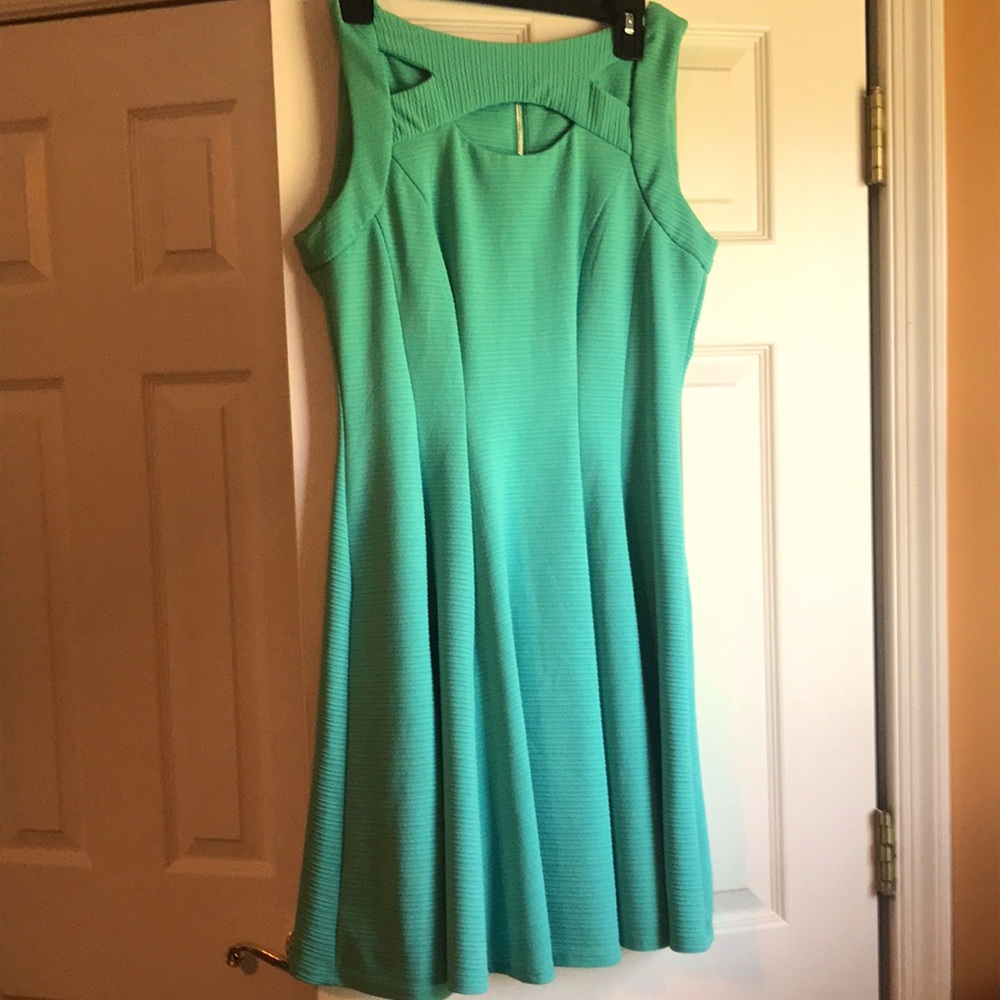 Cute cyan dress for spring